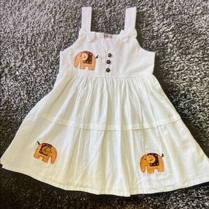 Charming White Elephant Kids Dress